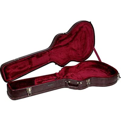 Crossrock Étui rigide en bois pour guitare électrique 335 Lattes en acier inoxydable, doublure en éponge, pieds en métal, espace de rangement marron vintage (CRW620SABR) Crossrock Étui rigide en bois pour guitare électrique 335 Lattes en acier inoxydable, doublure en éponge, pieds en métal, espace de rangement marron vintage (CRW620SABR)