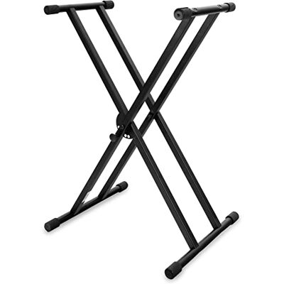 Classic Cantabile support pour synthétiseur, pieds doubles en croix (noir) Classic Cantabile support pour synthétiseur, pieds doubles en croix (noir)