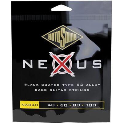 Rotosound Cordes pour Basse Électrique NEXUS 52 ALLOY ROUNDWOUND COATED 4-cordes NXB40 Hybrid 40-100 Rotosound Cordes pour Basse Électrique NEXUS 52 ALLOY ROUNDWOUND COATED 4-cordes NXB40 Hybrid 40-100