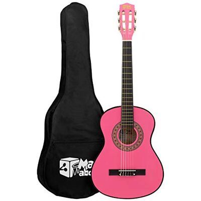 Mad About MA-CG09 guitare classique 1/2 rose avec accessoires Mad About MA-CG09 guitare classique 1/2 rose avec accessoires