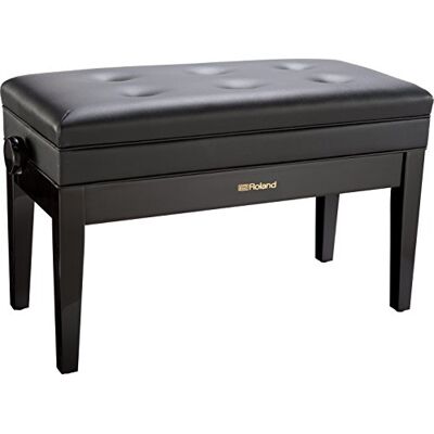 Roland Banc de piano taille Duo finition Ébène poli avec assise plastique RPB-D400PE Roland Banc de piano taille Duo finition Ébène poli avec assise plastique RPB-D400PE