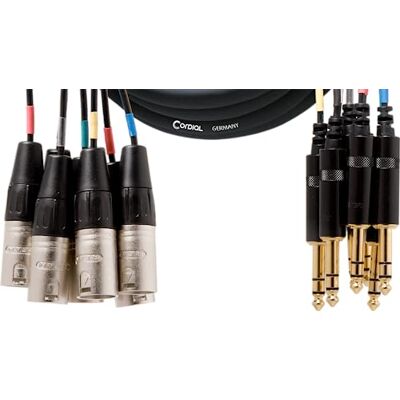 Cordial Multipaire 8 XLR mâle/8 jack stéréo 3 m Cordial Multipaire 8 XLR mâle/8 jack stéréo 3 m