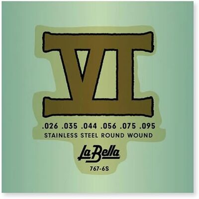 La Bella 767-6S Bass VI stainless steel roundwound 026/095 La Bella 767-6S Bass VI stainless steel roundwound 026/095