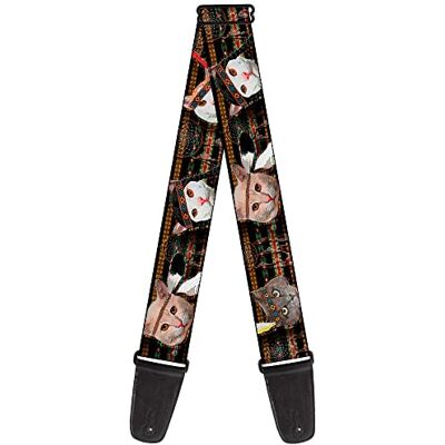 Buckle-Down Sangle de guitare Attrape-rêves Chats 5,1 cm de large Buckle-Down Sangle de guitare Attrape-rêves Chats 5,1 cm de large