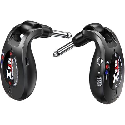 Xvive U2 Wireless Digital Transmitter/Receiver System for Guitar, Bass and Other Instruments, Rechargeable, 2.4 GHz Black Xvive U2 Wireless Digital Transmitter/Receiver System for Guitar, Bass and Other Instruments, Rechargeable, 2.4 GHz Black