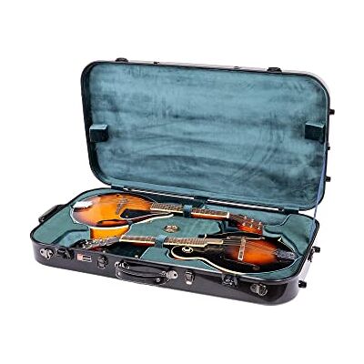 Crossrock Étui pour double instrument en fibre de verre série CRF2020, Noir, Double Mandolin, Mandoline double Crossrock Étui pour double instrument en fibre de verre série CRF2020, Noir, Double Mandolin, Mandoline double