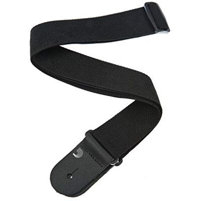Waves D'Addario PWS100 Sangle de guitare en polypropylène Noir Waves D'Addario PWS100 Sangle de guitare en polypropylène Noir
