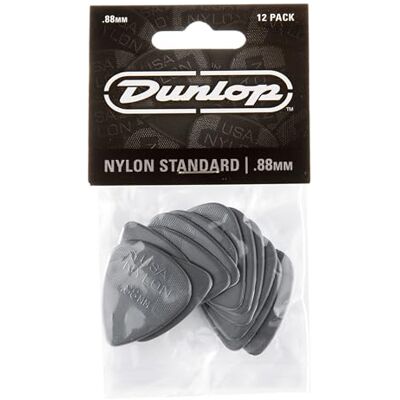 Dunlop Lot de 12 paquets de nylon standard 0,88 Gris foncé Dunlop Lot de 12 paquets de nylon standard 0,88 Gris foncé