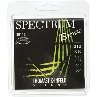 Thomastik-Infeld Thomastik Cordes pour Guitare Acoustique Spectrum Bronze Series sans nickel jeu SB112 medium light .012-.054 Thomastik-Infeld Thomastik Cordes pour Guitare Acoustique Spectrum Bronze Series sans nickel jeu SB112 medium light .012-.054