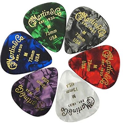 Martin Sachet de 6 médiators Medium, Coloris assortis Martin Sachet de 6 médiators Medium, Coloris assortis