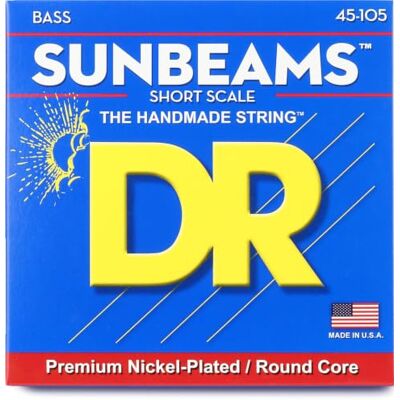 DR Strings SUNBEAMS SHORT SCALE 45-105 Jeu de Cordes pour Guitare Basse DR Strings SUNBEAMS SHORT SCALE 45-105 Jeu de Cordes pour Guitare Basse