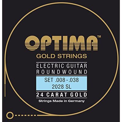 Optima cordes de guitare électrique Gold Strings Round Wound A5 .030w GE030 Optima cordes de guitare électrique Gold Strings Round Wound A5 .030w GE030