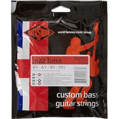 Rotosound Cordes pour Basse Électrique JAZZ 77 MONEL FLATWOUND 4-cordes RS77EL FLATW XL SCALE Standard 45-105 Rotosound Cordes pour Basse Électrique JAZZ 77 MONEL FLATWOUND 4-cordes RS77EL FLATW XL SCALE Standard 45-105