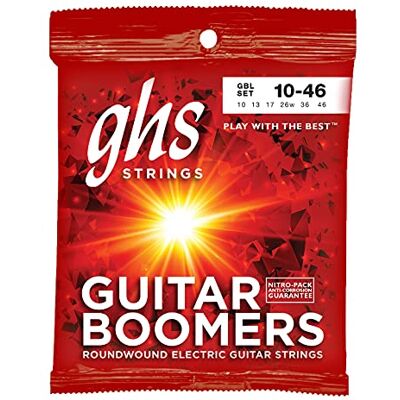 GHS Strings GHS BOOMERS Jeu de 6 cordes pour guitare électrique GB-L Light 010/046 GHS Strings GHS BOOMERS Jeu de 6 cordes pour guitare électrique GB-L Light 010/046