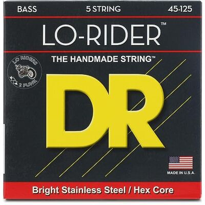 DR Strings DR String MH5-45 Low Rider Jeu de cordes pour guitare basse DR Strings DR String MH5-45 Low Rider Jeu de cordes pour guitare basse