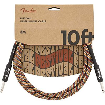 Fender ® Câble de festival 3 m Arc-en-ciel Fender ® Câble de festival 3 m Arc-en-ciel