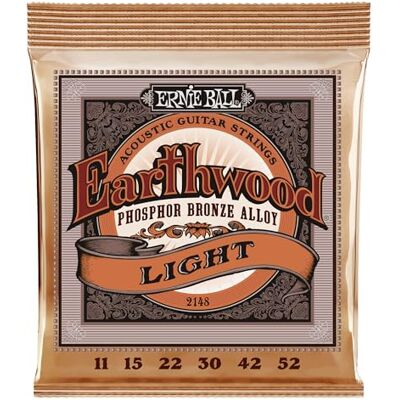 Ernie Ball Earthwood Cordes légères Phosphore Bronze pour guitare acoustique, calibre 11-52 Ernie Ball Earthwood Cordes légères Phosphore Bronze pour guitare acoustique, calibre 11-52