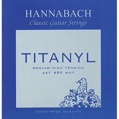 Hannabach 653158 Série 950 Jeu de 3 cordes de guitare classique en titane haute tension Hannabach 653158 Série 950 Jeu de 3 cordes de guitare classique en titane haute tension