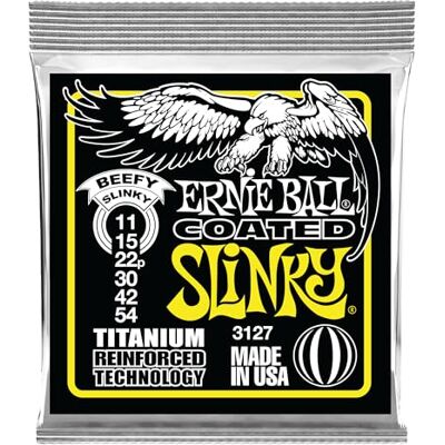 Ernie Ball Beefy Slinky Cordes avec revêtement en titane RPS, pour guitare électrique, calibre 11-54 Ernie Ball Beefy Slinky Cordes avec revêtement en titane RPS, pour guitare électrique, calibre 11-54