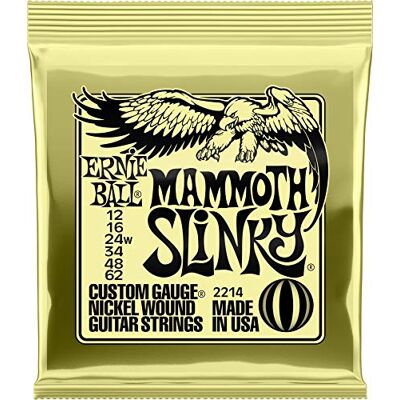 Ernie Ball Mammoth Slinky Nickel Wound Electric Guitar Strings 12-62 Gauge Ernie Ball Mammoth Slinky Nickel Wound Electric Guitar Strings 12-62 Gauge
