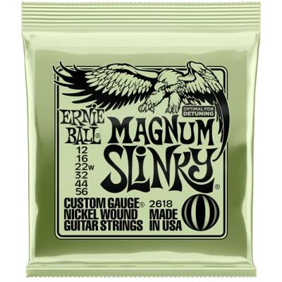 Ernie Ball Magnum Slinky Nickel Wound Electric Guitar Strings 12-56 Gauge Ernie Ball Magnum Slinky Nickel Wound Electric Guitar Strings 12-56 Gauge