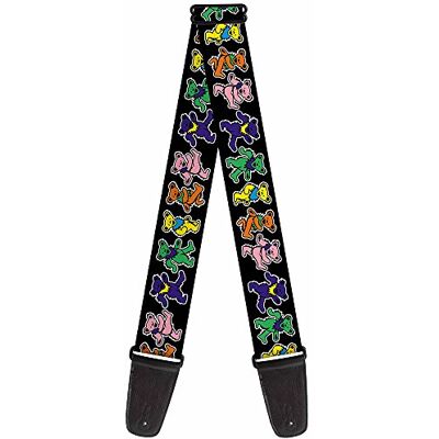 Buckle-Down Sangle de guitare 34-60" Dancing Bears Black/Multi Color Buckle-Down Sangle de guitare 34-60" Dancing Bears Black/Multi Color