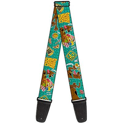 Buckle-Down Gs-wsd006 Sangle de guitare – Scooby Doo et snacks/Bone Monogramme Blues, 5,1 cm de large et 29–137,2 cm de long Buckle-Down Gs-wsd006 Sangle de guitare – Scooby Doo et snacks/Bone Monogramme Blues, 5,1 cm de large et 29–137,2 cm de long