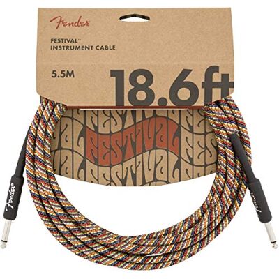 Fender ® Câble festival, 5,5 m arc-en-ciel Fender ® Câble festival, 5,5 m arc-en-ciel