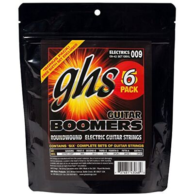 GHS Strings GHS GBXL6 Jeu de 6 Cordes pour Guitare électrique Extra Light GHS Strings GHS GBXL6 Jeu de 6 Cordes pour Guitare électrique Extra Light
