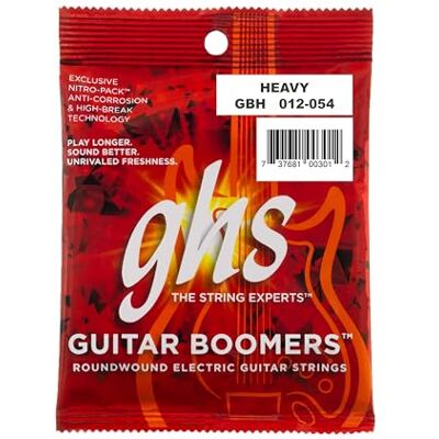 GHS Strings Jeu de cordes pour guitare électrique GHS BOOMERS GB-H Heavy 012/052 GHS Strings Jeu de cordes pour guitare électrique GHS BOOMERS GB-H Heavy 012/052