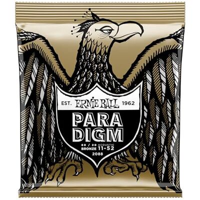 Ernie Ball Paradigm Cordes légères Bronze 80/20, pour guitare acoustique, tirant 11-52 Ernie Ball Paradigm Cordes légères Bronze 80/20, pour guitare acoustique, tirant 11-52