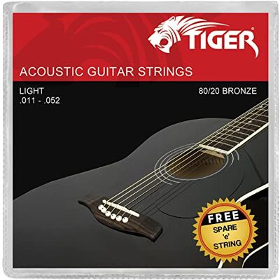 Tiger AGS-SL Cordes acoustiques Super Light .011-.052 Tiger AGS-SL Cordes acoustiques Super Light .011-.052