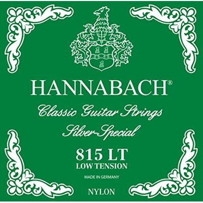 Hannabach Cordes pour guitare classique série 815 Profipack Low Tension Silver Special (de haute qualité, corde universelle pour presque tous les instruments, cordes de guitare classique), Vert Hannabach Cordes pour guitare classique série 815 Profipack Low Tension Silver Special (de haute qualité, corde universelle pour presque tous les instruments, cordes de guitare classique), Vert