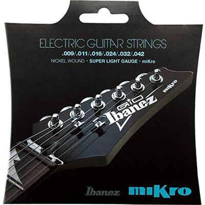 Ibanez Jeu de cordes de guitare électrique en nickel Wound 6 cordes pour Mikro 22,2" 10-46 (IEGS61MK) Ibanez Jeu de cordes de guitare électrique en nickel Wound 6 cordes pour Mikro 22,2" 10-46 (IEGS61MK)