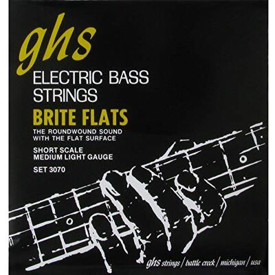 GHS Strings GHS 3070 Brite Flats Jeu de cordes pour basse électrique GHS Strings GHS 3070 Brite Flats Jeu de cordes pour basse électrique