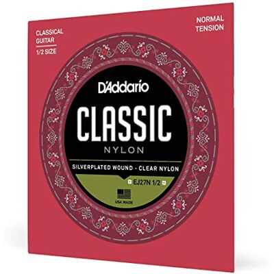 D'Addario Cordes de guitare de concert Cordes en nylon Cordes en nylon La marque de cordes la plus populaire au monde EJ27N 1/2 Nylon Tension normale pour 1/2 guitares D'Addario Cordes de guitare de concert Cordes en nylon Cordes en nylon La marque de cordes la plus populaire au monde EJ27N 1/2 Nylon Tension normale pour 1/2 guitares