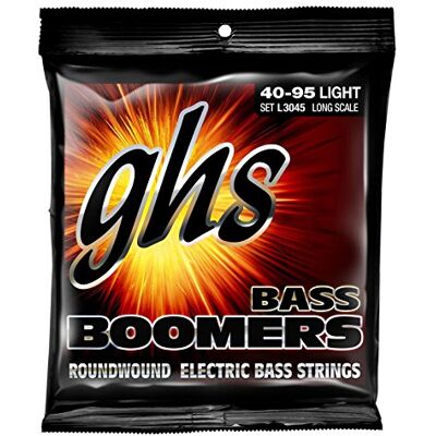 GHS Strings Jeu de cordes pour basses électriques GHS BASS BOOMERS L3045 Léger Longue échelle 040/095 GHS Strings Jeu de cordes pour basses électriques GHS BASS BOOMERS L3045 Léger Longue échelle 040/095