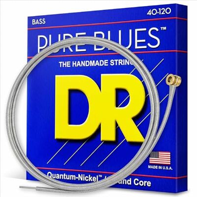 DR Strings Pure Blues PB5-40 Cordes pour guitare basse DR Strings Pure Blues PB5-40 Cordes pour guitare basse