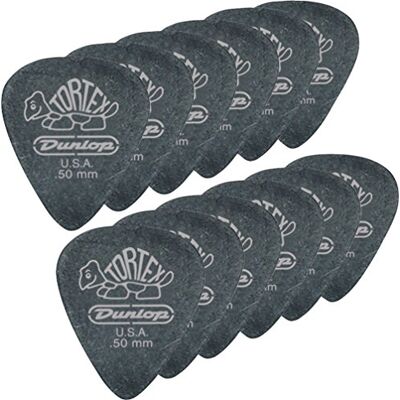 Dunlop Plectren Pitch Black Standard Tortex 050 Lot de 12 Dunlop Plectren Pitch Black Standard Tortex 050 Lot de 12