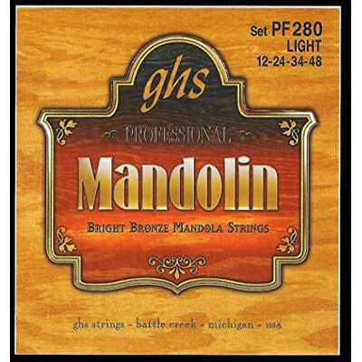 GHS Strings ghs PF 280 Light Mandola Bright Bronze Loop End String GHS Strings ghs PF 280 Light Mandola Bright Bronze Loop End String
