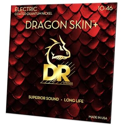DR Strings DR DEQ-10 DRAGON SKIN+™ Cordes pour guitare électrique 10-46 Cordes pour guitare électrique DR Strings DR DEQ-10 DRAGON SKIN+™ Cordes pour guitare électrique 10-46 Cordes pour guitare électrique