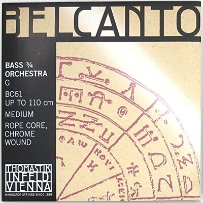 Thomastik-Infeld Thomastik Belcanto Sol, Afination orchestre, moyen, noyau de câble en acier, enroulé chromé Thomastik-Infeld Thomastik Belcanto Sol, Afination orchestre, moyen, noyau de câble en acier, enroulé chromé