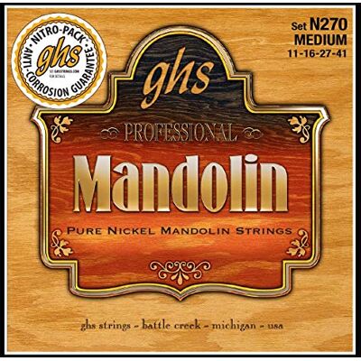 GHS Strings GHS MANDOLIN N270 Jeu de cordes en nickel pur Taille M GHS Strings GHS MANDOLIN N270 Jeu de cordes en nickel pur Taille M