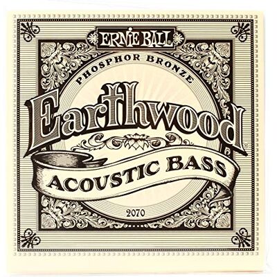 Ernie Ball P02070 Earthwood Cordes Phosphore Bronze, pour basse acoustique, calibre 45-95, version originale Ernie Ball P02070 Earthwood Cordes Phosphore Bronze, pour basse acoustique, calibre 45-95, version originale