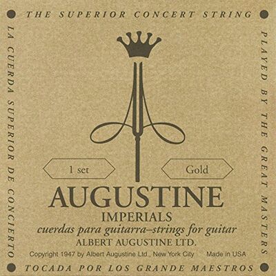 Augustine 650457 Imperial Gold Label Jeu de Cordes pour Guitare classique tension forte/faible Augustine 650457 Imperial Gold Label Jeu de Cordes pour Guitare classique tension forte/faible