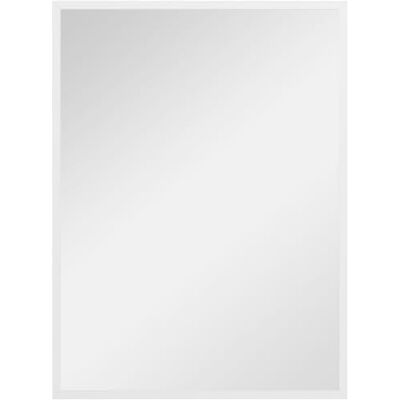 HOMCOM Miroir Mural Rectangulaire 60 x 80 cm, Cadre en Bois Blanc Idéal pour Salle de Bain, Salon ou Chambre HOMCOM Miroir Mural Rectangulaire 60 x 80 cm, Cadre en Bois Blanc Idéal pour Salle de Bain, Salon ou Chambre