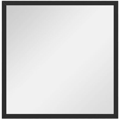 HOMCOM Miroir Mural Carré 50 x 50 cm, Cadre en Bois Noir Idéal pour Salle de Bain, Salon, Chambre HOMCOM Miroir Mural Carré 50 x 50 cm, Cadre en Bois Noir Idéal pour Salle de Bain, Salon, Chambre