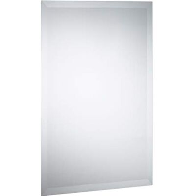 Relaxdays 10034259 Miroir mural sans cadre 40 x 60 cm, format portrait et paysage, miroir à facettes, pour salle de bain, couloir, toilettes d'invités, transparent, 10034259 Relaxdays 10034259 Miroir mural sans cadre 40 x 60 cm, format portrait et paysage, miroir à facettes, pour salle de bain, couloir, toilettes d'invités, transparent, 10034259