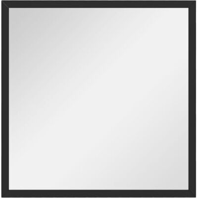 HOMCOM Miroir Mural Carré 50 x 50 cm, Cadre en Bois Noir Idéal pour Salle de Bain, Salon, Chambre HOMCOM Miroir Mural Carré 50 x 50 cm, Cadre en Bois Noir Idéal pour Salle de Bain, Salon, Chambre