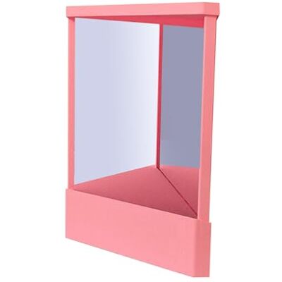 Biplut Miroir non inversé, reflet fidèle de l'image, réflexion réelle de précision, angle de vue en verre de précision, miroir de beauté de table non grossissant (rose, taille S) Biplut Miroir non inversé, reflet fidèle de l'image, réflexion réelle de précision, angle de vue en verre de précision, miroir de beauté de table non grossissant (rose, taille S)